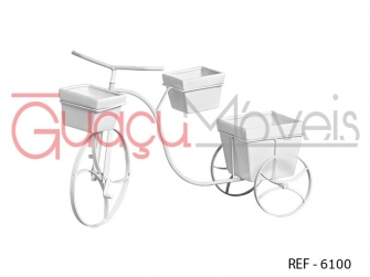 BICICLETA DE JARDIM COM 3 VASOS QUADRADO