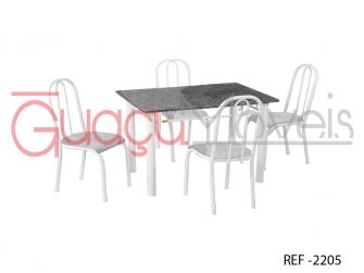 CONJUNTO DE JANTAR COM 4 CADEIRAS