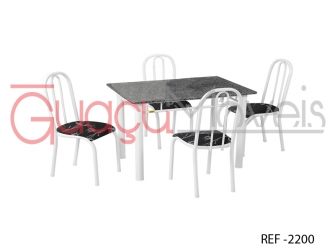 CONJUNTO DE JANTAR COM 4 CADEIRAS