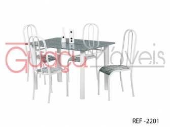 CONJUNTO DE JANTAR COM 4 CADEIRAS