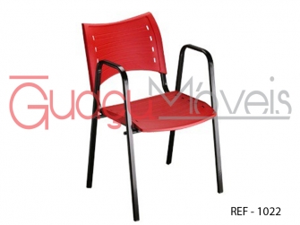 CADEIRA PLASTICA EMPILHAVEL COM BRAÇO
