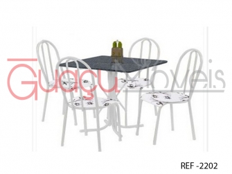 CONJUNTO DE JANTAR COM 4 CADEIRAS