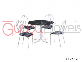 CONJUNTO DE JANTAR COM 4 CADEIRAS