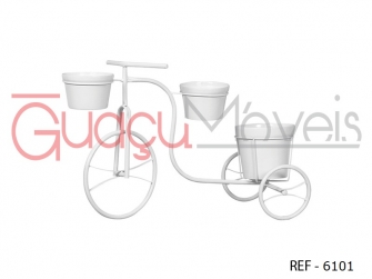 BICICLETA DE JARDIM COM 3 VASOS REDONDO