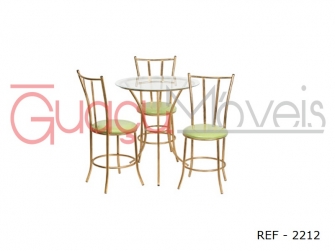 CONJUNTO DE JANTAR COM 3 CADEIRAS