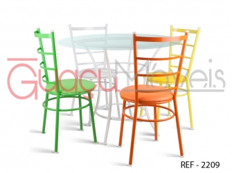 CONJUNTO DE JANTAR COM 4 CADEIRAS