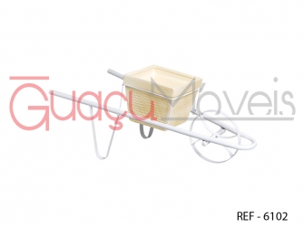 CARRIOLA GRANDE DE JARDIM COM 1 VASO QUADRADO